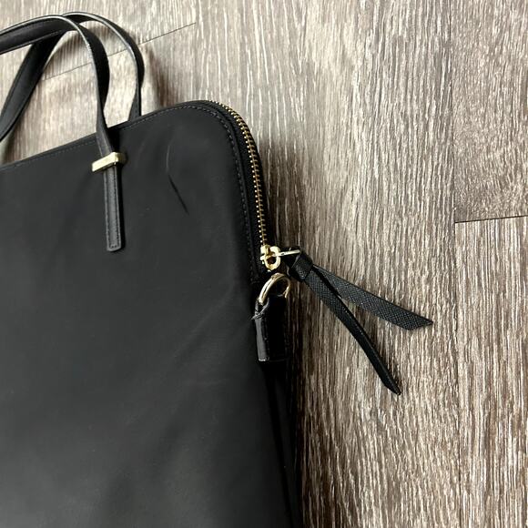 EUC Kate Spade New York Wilson Road Daveney Black Nylon Laptop Bag Briefcase - Picture 9 of 12
